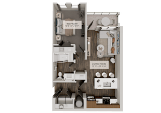 A1p Floor Plan at Heritage on Hover Apartments, Longmont, CO