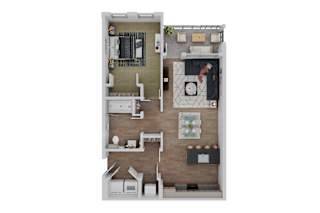 A1PLUS Floor Plan at The Garrison, Fountain