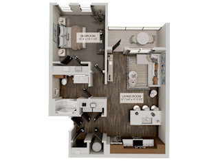 A2 Floor Plan at Velara Luxury Apartments, Florida, 32081