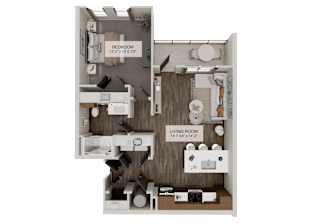A2 Floor Plan at Heritage on Hover Apartments, Longmont, Colorado