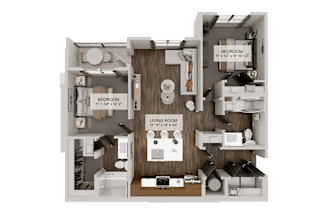 B1 Floor Plan at Heritage on Hover Apartments, Longmont, 80503