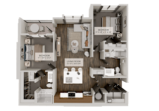 B1b Floor Plan at Heritage on Hover Apartments, Longmont, CO, 80503