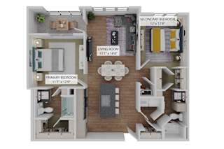2 bed 2 bath B at The Concord Apartments, Florida