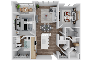 The Jetstream B1B Floorplan at The Stadler Luxury Apartments, Bradenton, FL