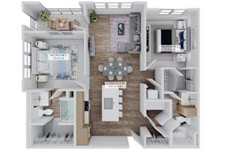 The Gulfstream B1C Floorplan at The Stadler Luxury Apartments, Bradenton, 34210