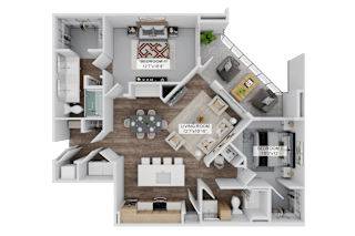 The Concorde B2 Floorplan at The Stadler Luxury Apartments, Bradenton