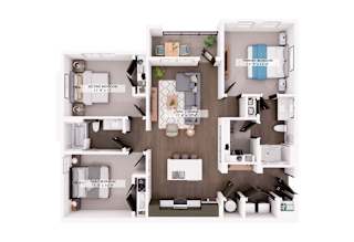 C1 Floor plan at Switch Luxury Apartments, Colorado Springs, CO, 80921