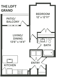 floor plan the paramount floorplan apartment homes for rent  at The Depot, Raymore, MO, 64083