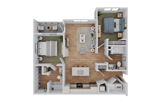 2 bed 2 bath B1 Floor Plan at Standard441, Florida