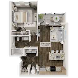 A2 Floor Plan at The Liliana Apartment Homes, Pooler