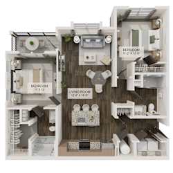B1a Floor Plan at The Liliana Apartment Homes, Georgia