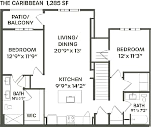 Caribbean Floor Plan at Palm Grove, Florida