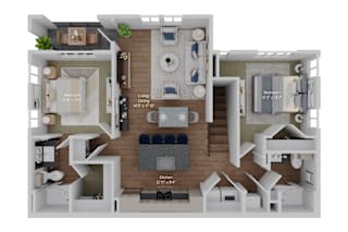 The Retreat Upper (Select B2U) Floor Plan at Stella, San Tan Valley, AZ 85143