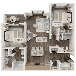 B1 Floor Plan at Terrassa Luxury Apartments, Saint Augustine, FL 32084