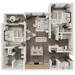 B1a Floor Plan at Terrassa Luxury Apartments, Saint Augustine, FL 32084