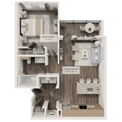 A2 Floor Plan at Terrassa Luxury Apartments, Florida