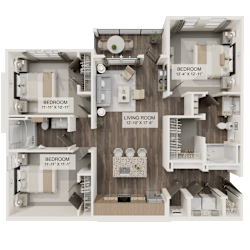 C1 Floor Plan at Terrassa Luxury Apartments, Saint Augustine, 32084