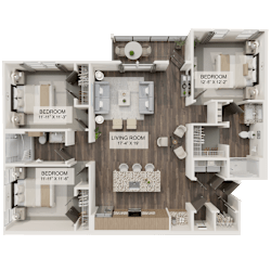 C2 Floor Plan at Terrassa Luxury Apartments, Saint Augustine Florida