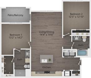B2 Floor Plan at The Maddox, Buckeye, AZ, 85326