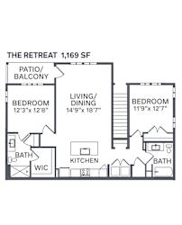 The Retreat Floor Plan at The BLVD at Wilson Crossings, Wyoming, MI