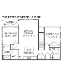 The Retreat Upper Floor Plan at The BLVD at Wilson Crossings, Wyoming, 49418