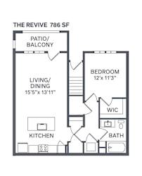The Revive Floor Plan at The BLVD at Wilson Crossings, Wyoming, MI