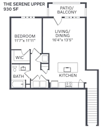 The Serene  Upper Floor Plan at The BLVD at Wilson Crossings, Wyoming