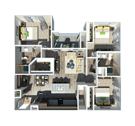 Floor Plan The Duke 3 bedroom 2 bathroom