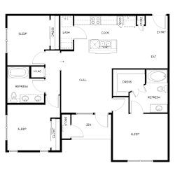 Creek- 1211 SQ FT Calistoga C1