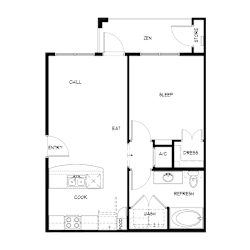 Creek- 631 SQ FT Silverado A1