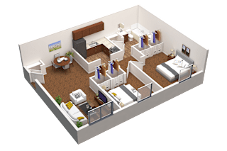 2 Bedroom Garden floor