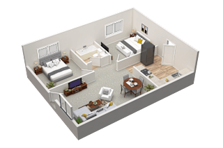2 bed 1 bath - 850 sq ft at Caballo Crossing, Lexington, KY, 40511