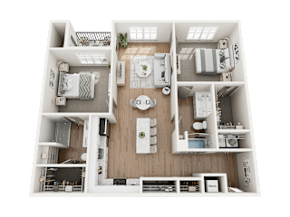 The Juniper 2 Bed 2 Bath at Forest Edge Apartments, Charlestown, 47111