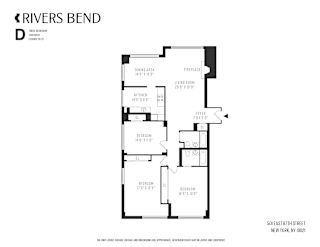 A floor plan for a Rivers Bend property showing the layout of the rooms.
