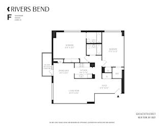 A floor plan for an apartment in Rivers Bend.