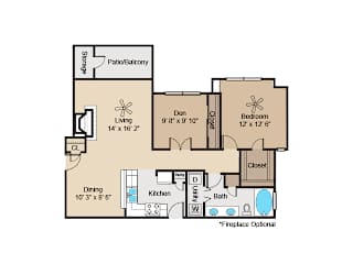 A5 Floor Plan at Clearwater Creek, Richardson, TX