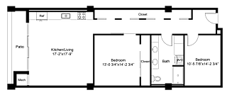 a floor plan of a small apartment