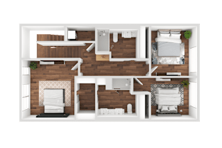 a floor plan of a 1 bedroom apartment