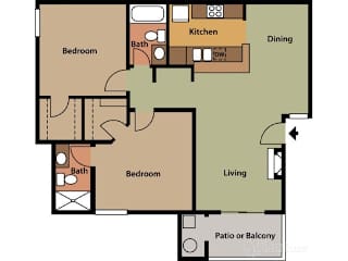2 bed 2 bath at Chaparral Apartments , West Palmdale, California