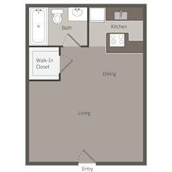 a floor plan of a home with a bedroom and a living room