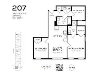 207 Floor Plan at 829 Garfield, New Jersey