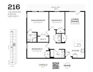 216 Floor Plan at 829 Garfield, Jersey City