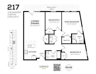 217 Floor Plan at 829 Garfield, New Jersey, 07305
