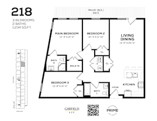 218 Floor Plan at 829 Garfield, Jersey City, NJ