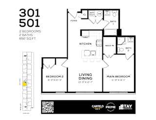 301 Floor Plan at 829 Garfield, Jersey City, NJ 07305