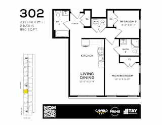 302 Floor Plan at 829 Garfield, Jersey City, NJ