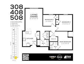 308 Floor Plan at 829 Garfield, Jersey City