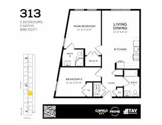 313 Floor Plan at 829 Garfield, Jersey City, NJ