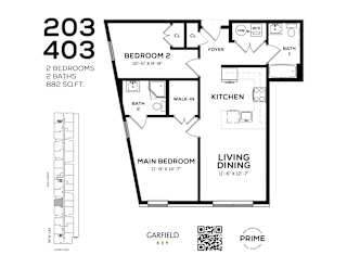 403 Floor Plan at 829 Garfield, Jersey City, NJ