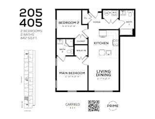 405 Floor Plan at 829 Garfield, Jersey City New Jersey